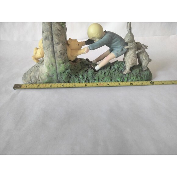 Classic Disney Winnie the Pooh Bear & Christopher Robin Bookends Stuck in Hole - Picture 5 of 9